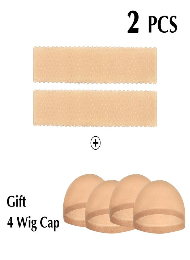 Yuest 2 Pcs Silicone Wig Grip Band for Lace Front, Adjustable Wig Gripper Headband for Women (Beige) - Image 2